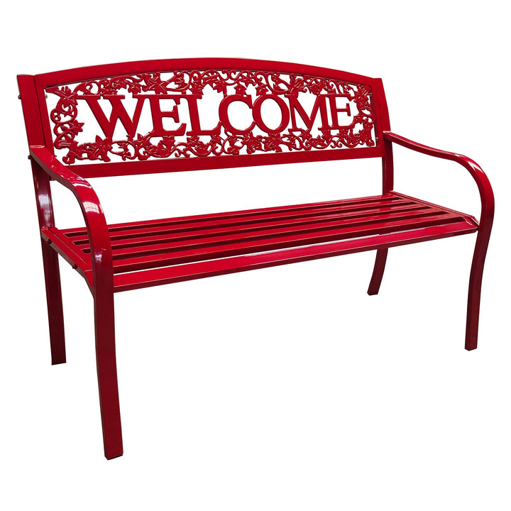 Gardener Select® 4 ft. Welcome Garden Bench  - Red