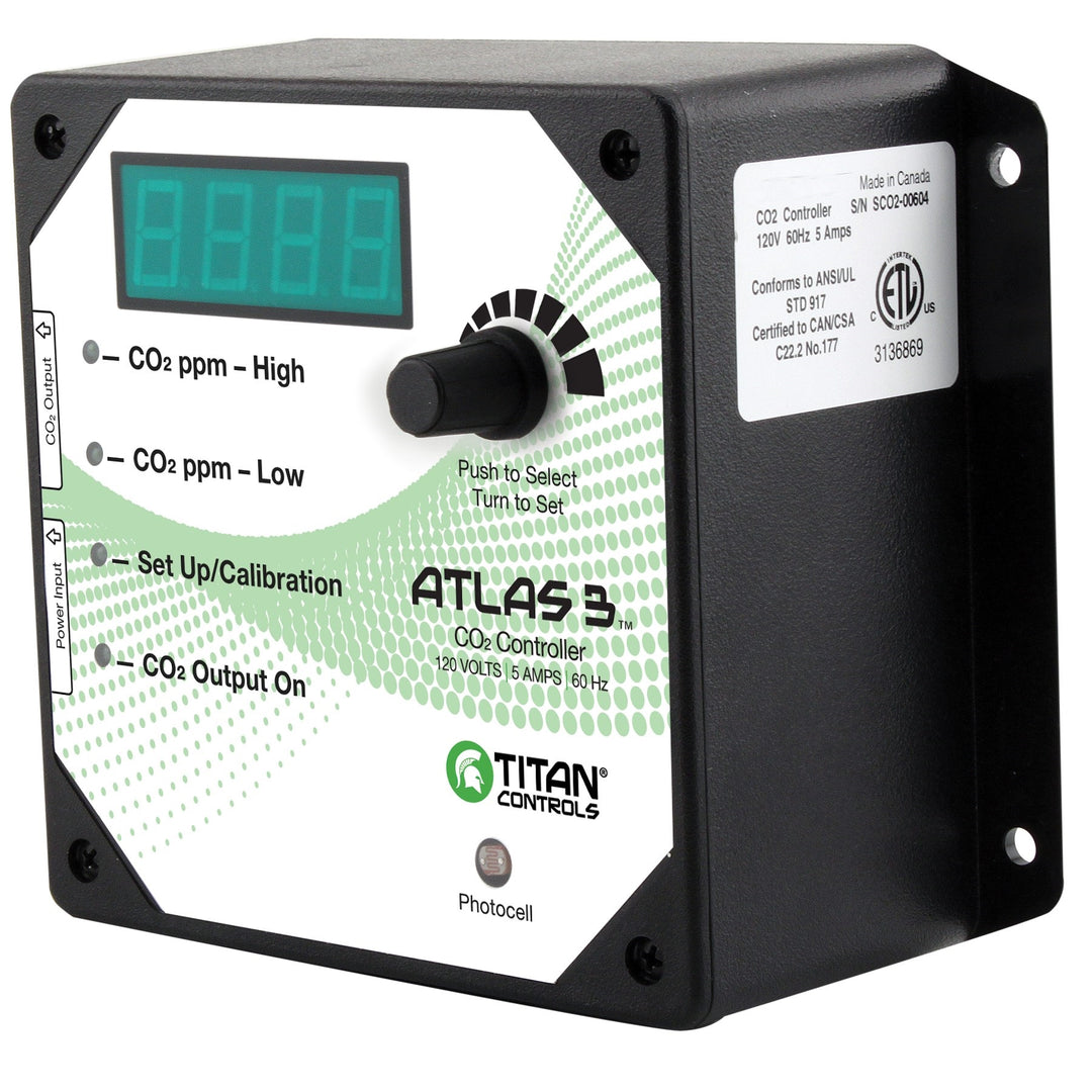 Titan Controls® Atlas® 3 CO2 Monitor & Controller