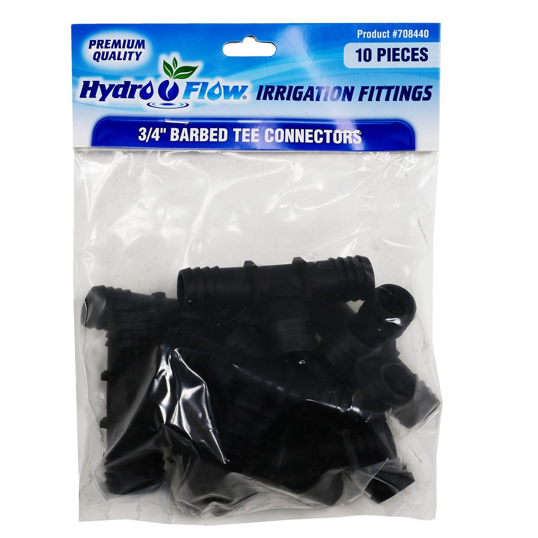 Hydro Flow® Premium Barbed Tee Fitting - Pack of 10