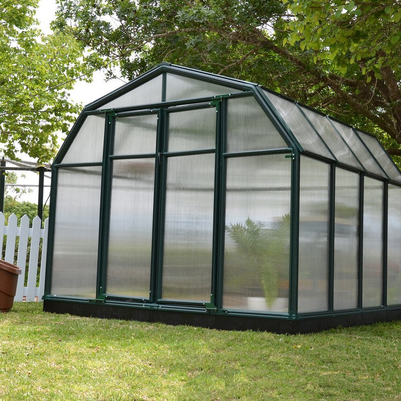 Rion Hobby Gardener 2 DIY Greenhouse Kit 8 ft. Wide with Twin Wall Polycarbonate Panels and PVC Frame