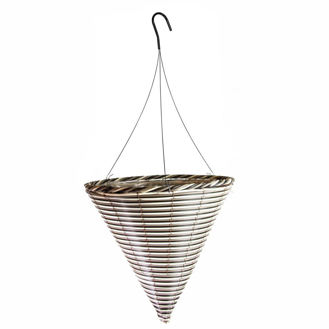 Gardener Select® 14 in. Cone Resin Wicker Hanging Baskets