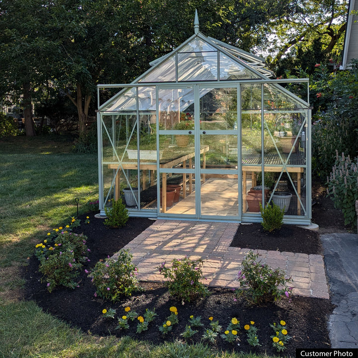 Rhino Premium Greenhouse Kit 10 x 16 ft. with 4mm Toughened Safety Glass Panels and Aluminum Frame