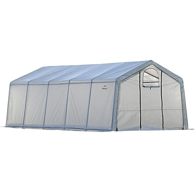 ShelterLogic GrowIT Peak DIY Greenhouse Kit 12 ft. Wide with Translucent Polyethylene Cover and Steel Frame