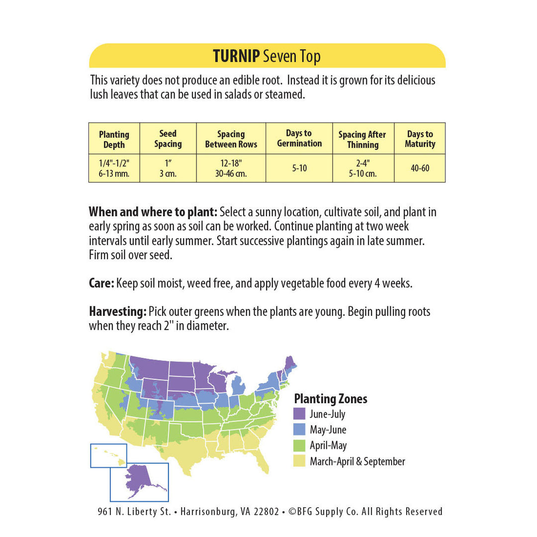 Wetsel Seed™ Seven Top Turnip Seed