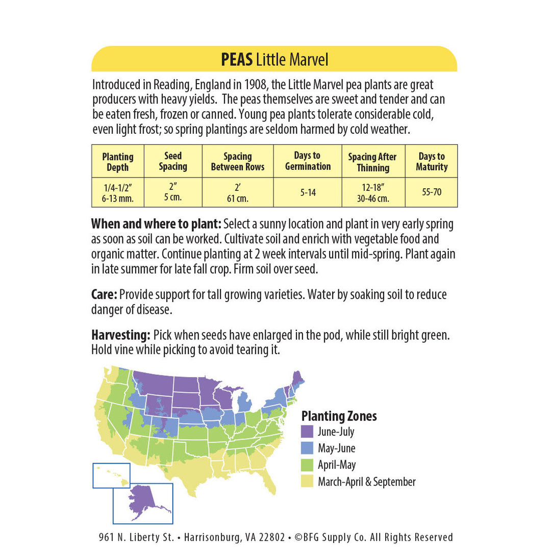 Wetsel Seed™ Peas Little Marvel Seed