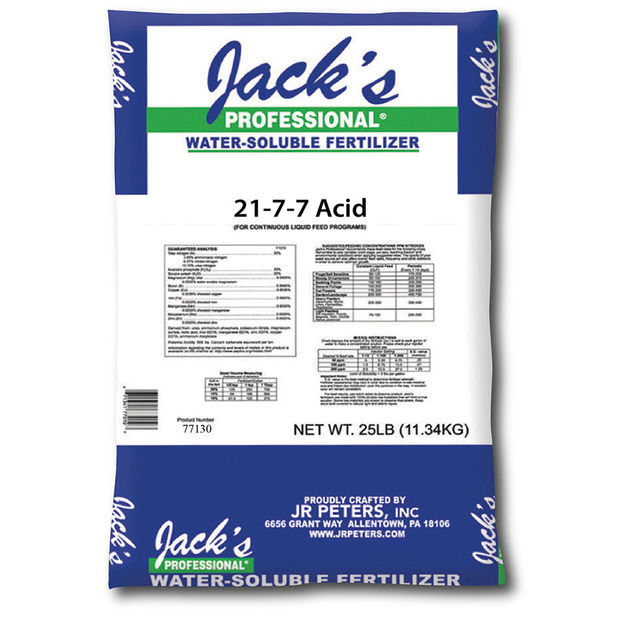 Jack's Fertilizer 21-7-7 Acid – Greenhouse Megastore